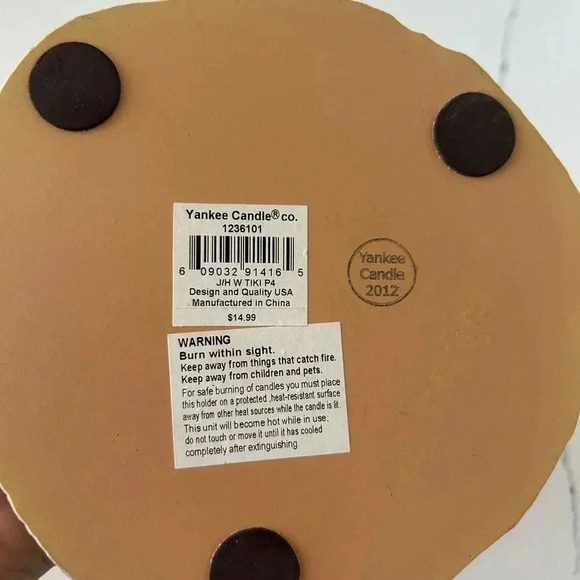 NWT Retired 2012 Yankee Candle Tiki Bar Candle Holder J/H W TIKI - Picture 7 of 7